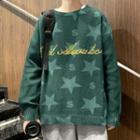 Star Lettering Jacquard Sweater