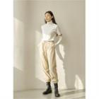 Drawstring Polar-fleece Jogger Pants