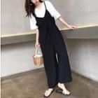Set: Plain Short-sleeve T-shirt + Jumper Pants
