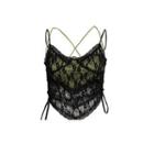 Mock Two-piece Strappy Lace Camisole Top