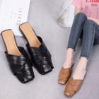 Cross Strap Flat Mules