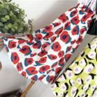 Floral Midi A-line Skirt / Short-sleeve T-shirt / Set