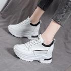 Platform Hidden-wedge Lace Up Sneakers