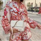 Patterned Shirt / Shorts / Harem Pants / Scarf