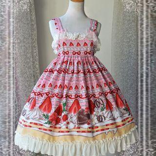 Printed Lolita Sleeveless A-line Dress