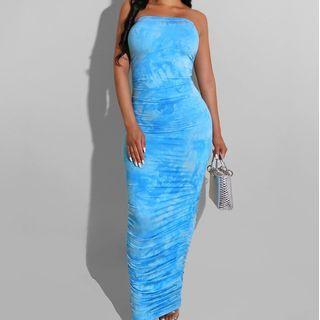Tie Dye Midi Tube Dress