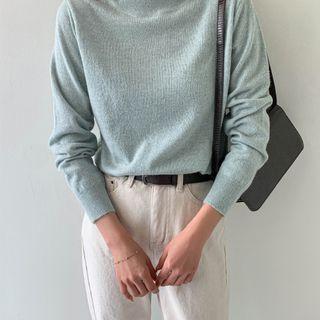 Mock-neck Sweater In 10 Colors