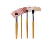 Set Of 4: Wooden Makeup Brush As Shown In Figure - One Size