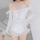 Long-sleeve Off-shoulder Swimsuit