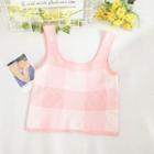 Heart Print Tank Top Pink - One Size