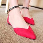 Ankle Strap Pointy Flats