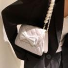 Faux Pearl Bow Quilted Crossbody Bag (various Designs)