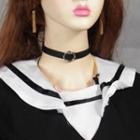 Buckled Faux Leather Choker