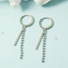 Chain & Bar Alloy Fringed Earring 1 Pair - Silver - One Size