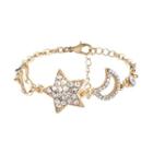 Rhinestone Star & Moon Bracelet