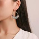 Alloy Turquoise Dangle Earring 01 - 6004 - 1 Pair - Silver - One Size