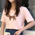 Cheetah Print Short-sleeve T-shirt