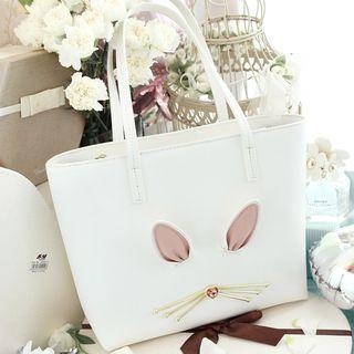 Rabbit Ear Faux Leather Tote