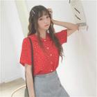 Heart Printed Short-sleeve Shirt