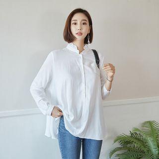 Frill-collar A-line Blouse