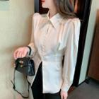 Long-sleeve Fitted Blouse