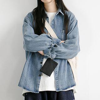 Long Sleeve Pocket Front Denim Shirt