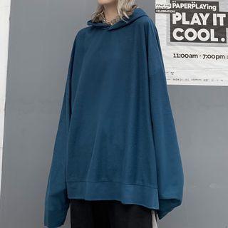 Couple Matching Long Sleeve Plain Hooded Top