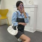 Tie-shoulder A-line Minidress