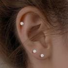 Rhinestone Silver Earring