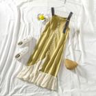 Sleeveless Ruffle Midi Dress Curcumin - One Size