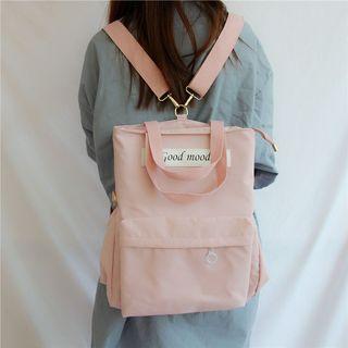 Lettering Canvas Multi-functional Tote Bag