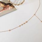 Rose Gold Plated Star Necklace 1 Pc - Necklace - Rose Gold - One Size