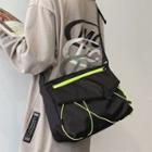 Drawcord Flap Crossbody Bag