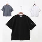 Short-sleeve Grommeted T-shirt