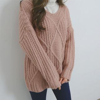 V-neck Diamond Sweater