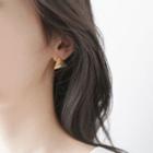 3 Pairs Wooden Earrings Set Gold - One Size