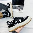 Black And White Class Lace-up Sneakers