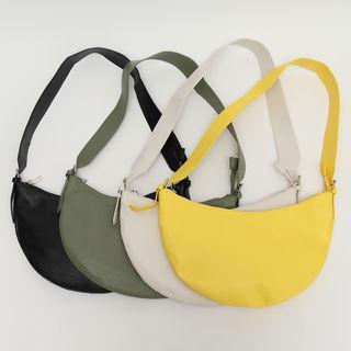 Semicircle Pleather Cross Bag