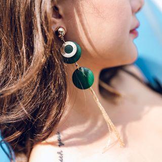 Disc Tasseled Earring