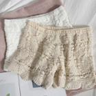 Scalloped Knit Shorts