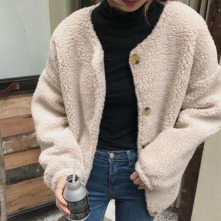 Buttoned Fleece Jacket