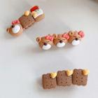 Bear / Biscuits Acrylic Hair Clip