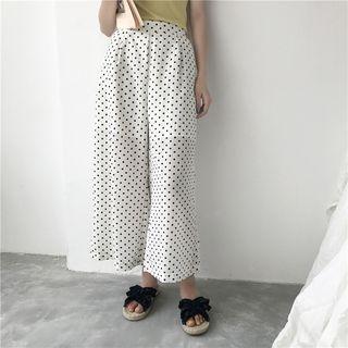 Dotted Straight-leg Pants