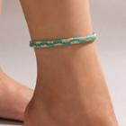 Braided Anklet 22142 - Blue - One Size