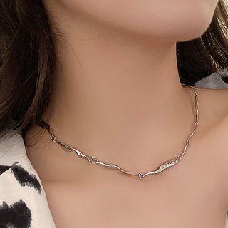 Irregular Alloy Choker Irregular - Silver - One Size