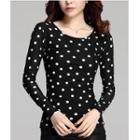 Dotted Long-sleeve Top