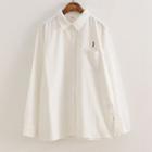 Penguin Embroidered Long-sleeve Shirt