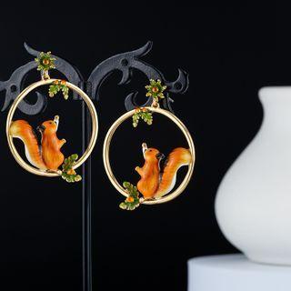 Squirrel Alloy Earring 1 Pair - Gold - One Size