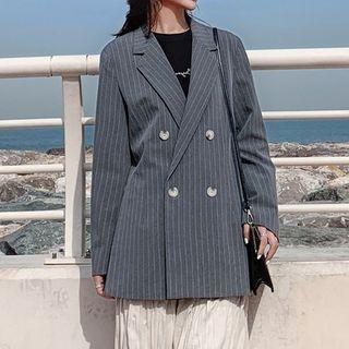 Striped Double Breasted Blazer