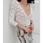 Slim-fit Cropped Lace Cardigan